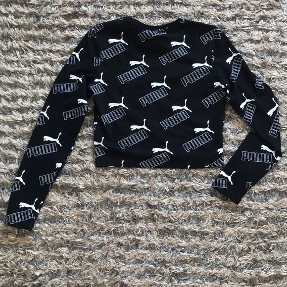 Puma Tops - Puma Slim Fit Long-Sleeve Crop Top, Size M